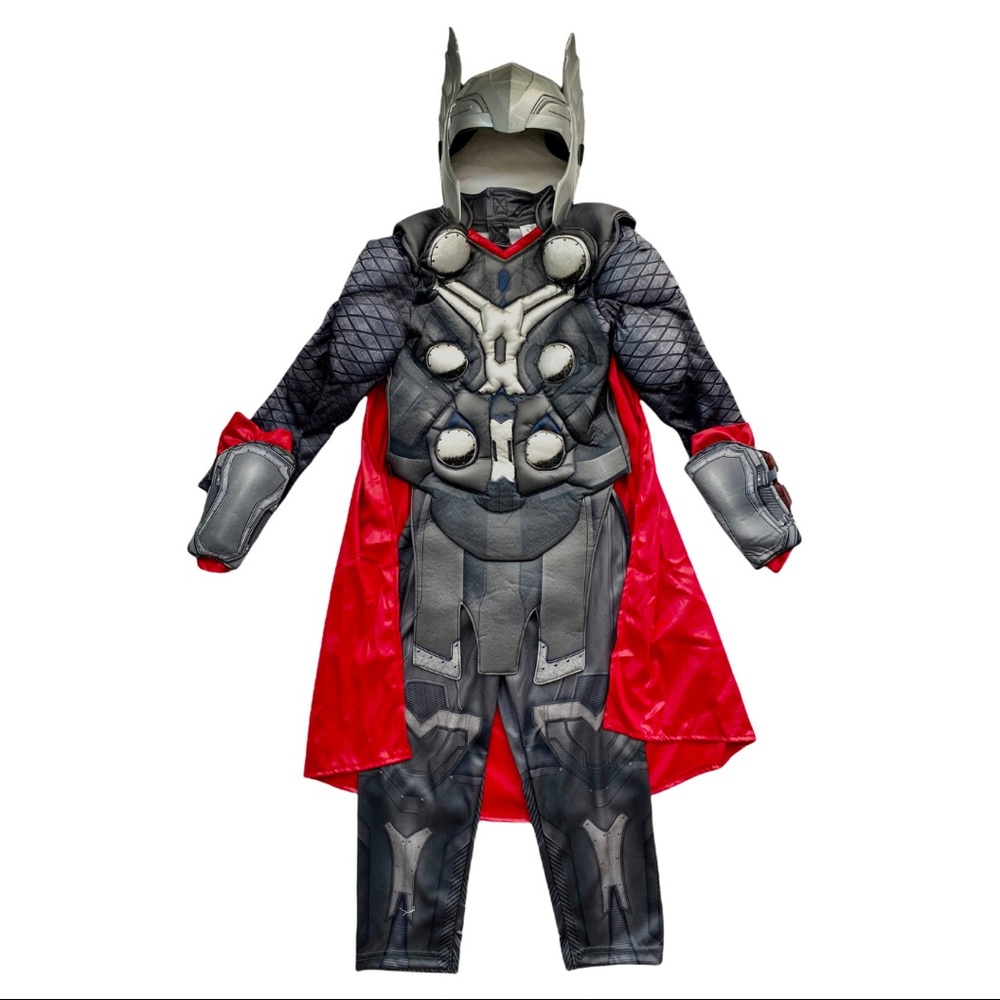 RARE Official Disney Store Avengers Thor Children’s Costume + Thor Helmet Mask